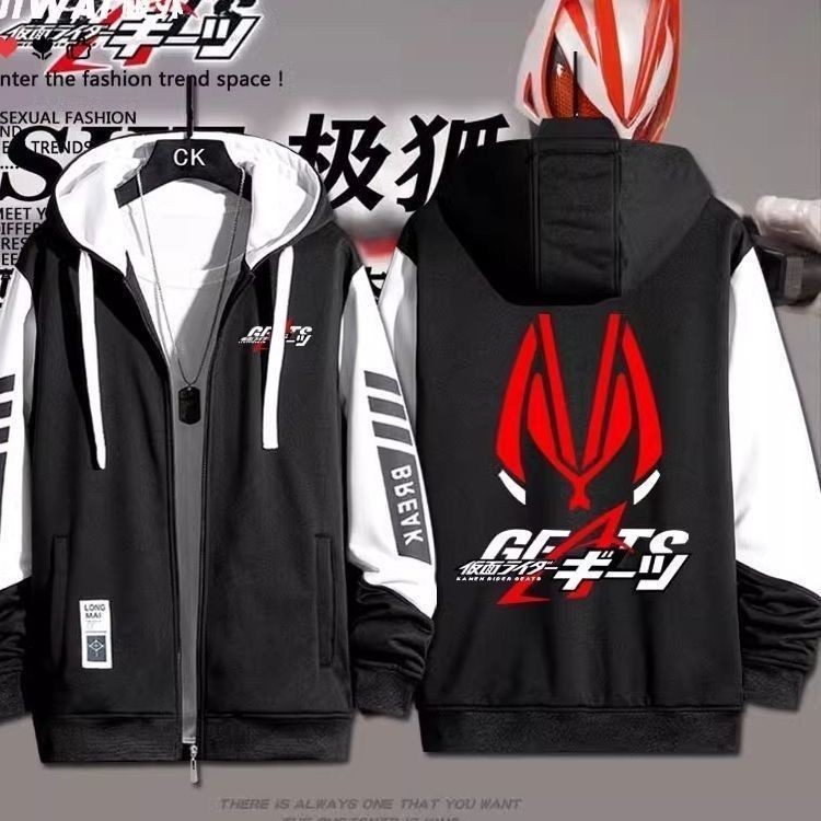 KAMEN RIDER GEATS DGP Buffa 3D การพิมพ์ผู้ชาย/ผู้หญิงฤดูใบไม้ร่วงแฟชั่นยอดนิยมอะนิเมะญี่ปุ่นซิป Hood
