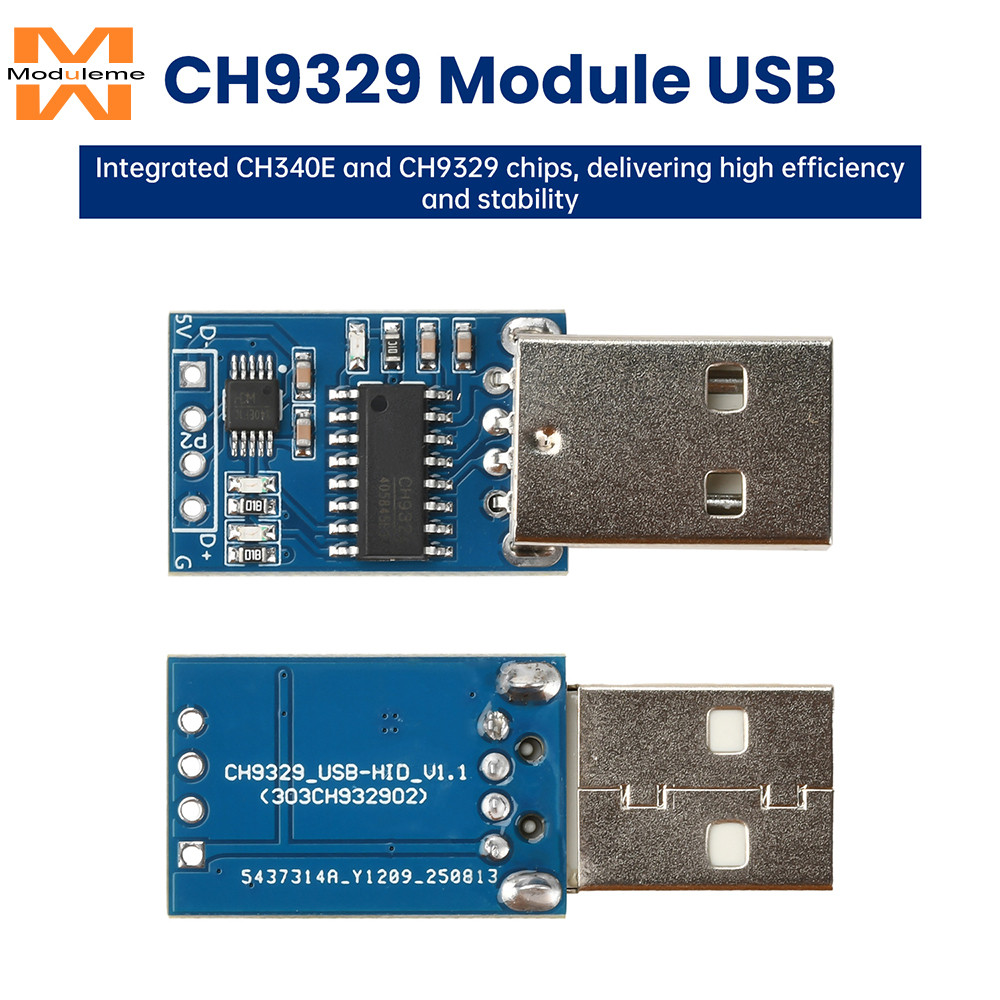 CH9329 โมดูล USB 2.0 ถึงมาตรฐาน USB-HID คีย์บอร์ดและเมาส์โมดูลอินเทอร์เฟซ USB