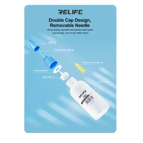 RELIFE TB2 ขวดใส่น้ำยา แบบเข็ม สำหรับใส่น้ำยา IPA น้ำยาล้างกาว และของเหลวในงานซ่อมมือถือหรือบอร์ด