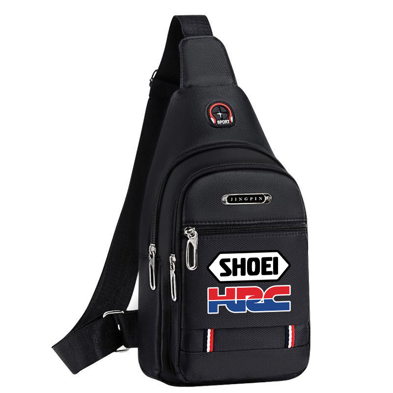Shoei HRC หมวกกันน็อค Replica กระเป๋าคาดหน้าอกผู้ชายผ้าใบกันน้ํา Fanny Pack กระเป๋าสะพายข้างน้ําหนัก