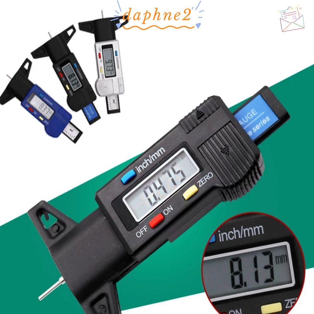 DAPHNES เครื่องวัดความลึก Tyre ยางดิจิตอล LCD Meter เครื่องวัดความหนา