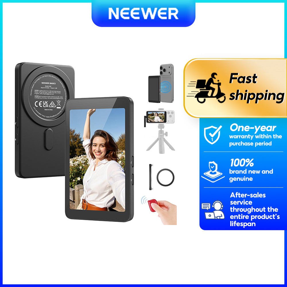 NEEWER M4C 4" Magnetic Vlog Selfie Monitor หน้าจอ, 4K 120fps การบันทึกแบบมีสาย