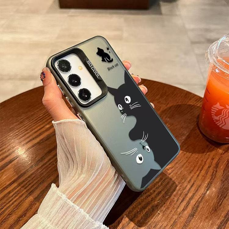 แมวคว่ําเหมาะสําหรับ Samsung S24/S23Ultra/Note20Ultra น่ารัก S23FE เคสโทรศัพท์ S24/H12.23