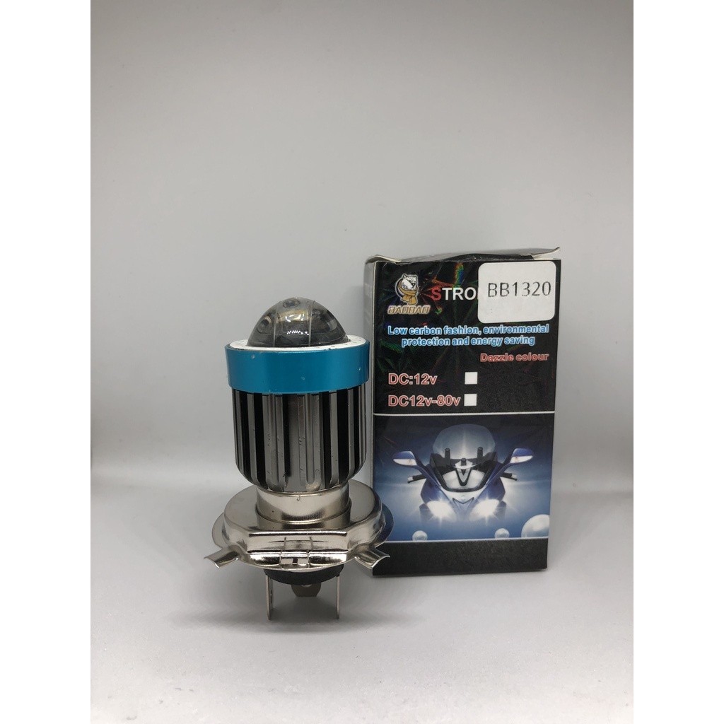 ! ไฟ LED H4 HS1 VIXION SCOOPY MX KING เลเซอร์มุมตา 2 สีสีขาวสีเหลือง 30W 30WATT AC DC BB1320 LDM
