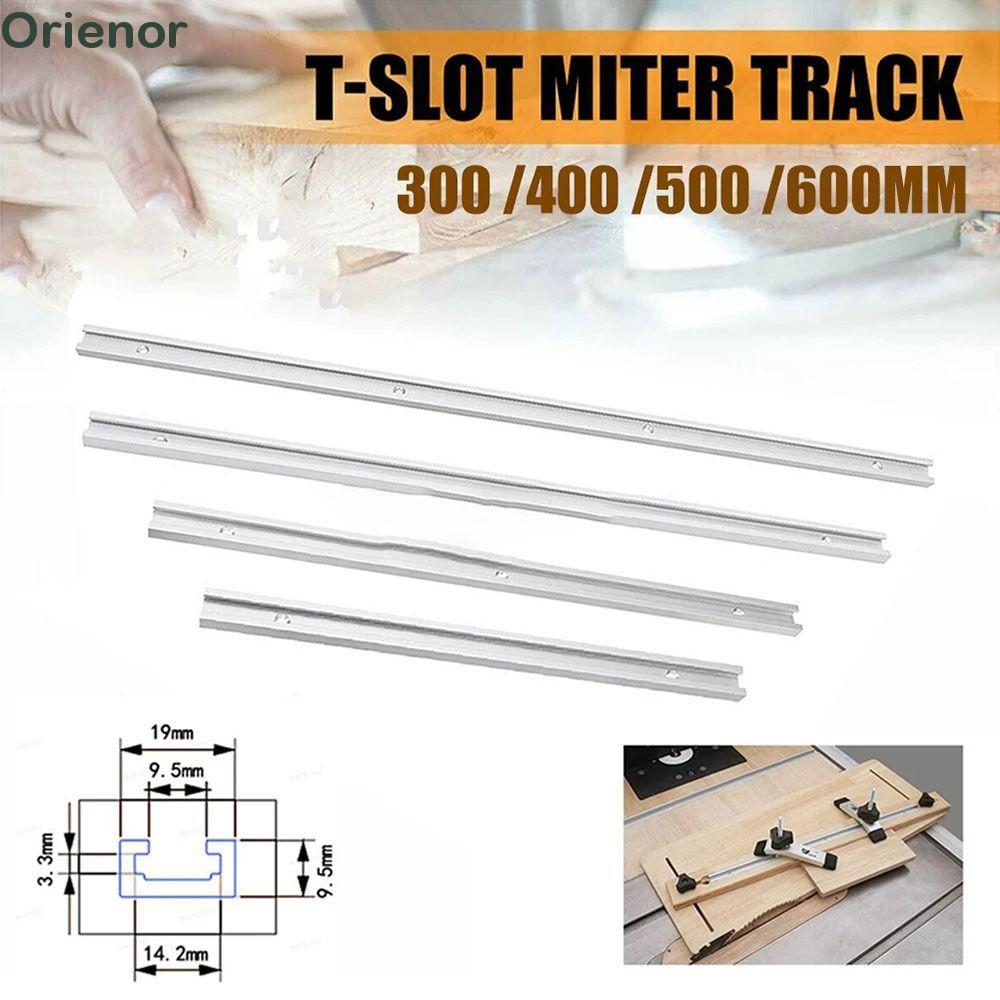 ORIENOR 1 ชิ้น T-Track, สไลด์ราง T Slider Fixture Slot สไลด์ T-Slot Track, ทนทานอลูมิเนียม 300-600 ม