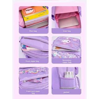 กระเป๋านักเรียนหญิง Sanrio น่ารัก,กระเป๋านักเรียนกันน้ำขนาดใหญ่,กระเป๋านักเรียนหวานระบายอากาศได้