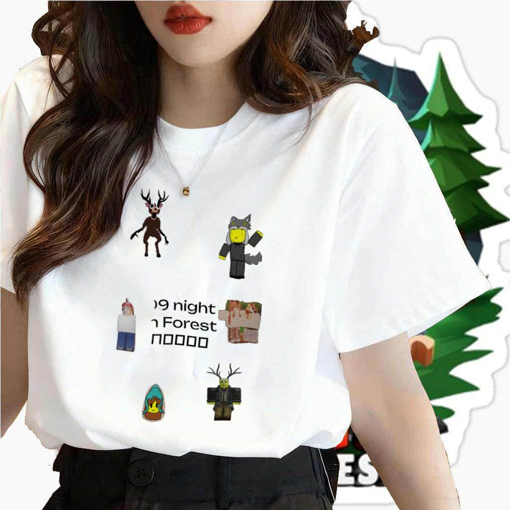 เสื้อยืด THE DEER ROBLOX 99 NIGHT IN THE FOREST