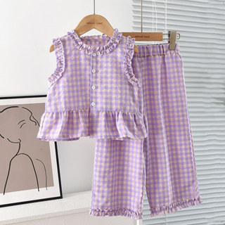 ชุดหมีแบบเกาหลีลายหมากルック + เสื้อแขนกุดสำหรับเด็ก + ชุดลำลอง…