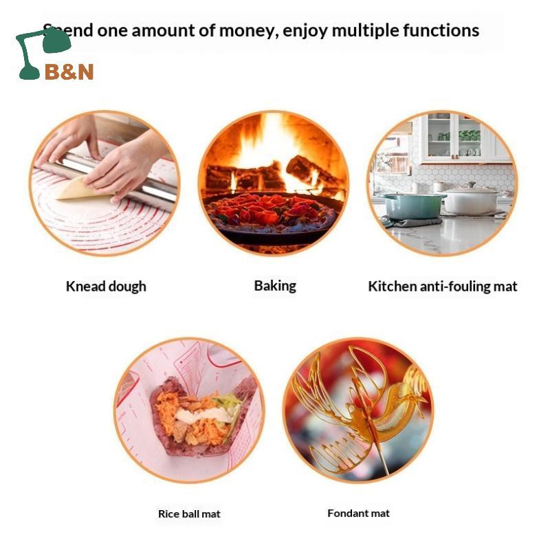 XeR ซิลิโคนเบเกอรี่ Mat Pastry Rolling นวด Pad ครัวเครปพิซซ่าแป้ง Non-Stick Pan Pastry Mat VN