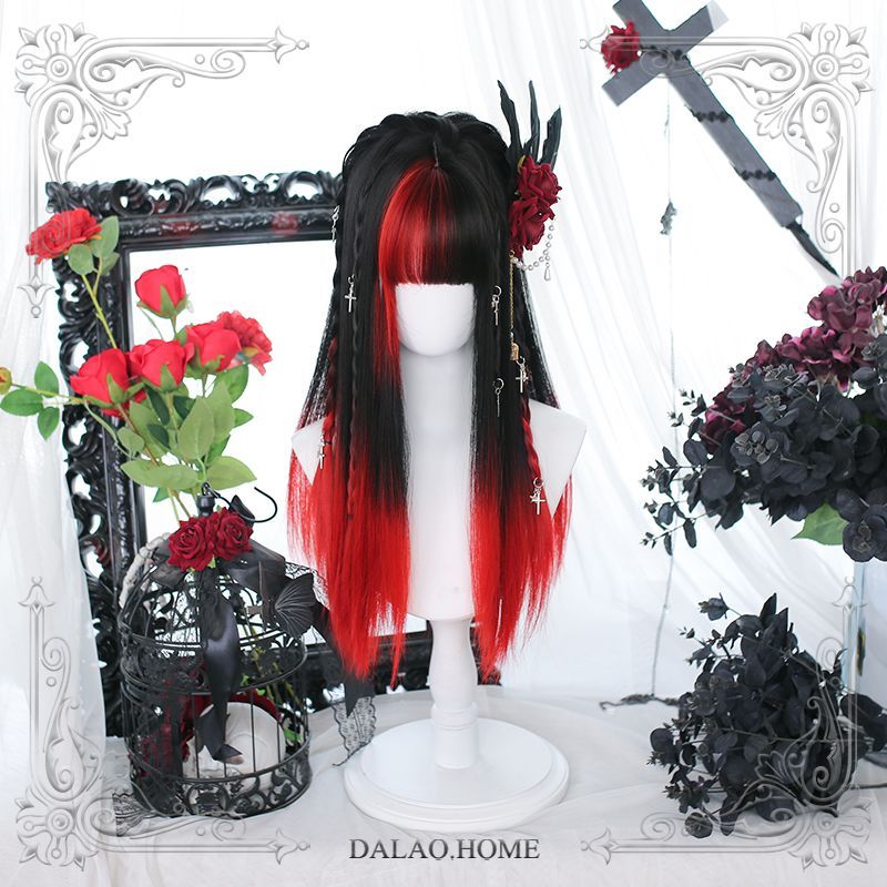 Hot Sale#Big Boss's House lolita Full Wig Long Hair Phoenix Dark Series Full Head Wig cos Halloween 