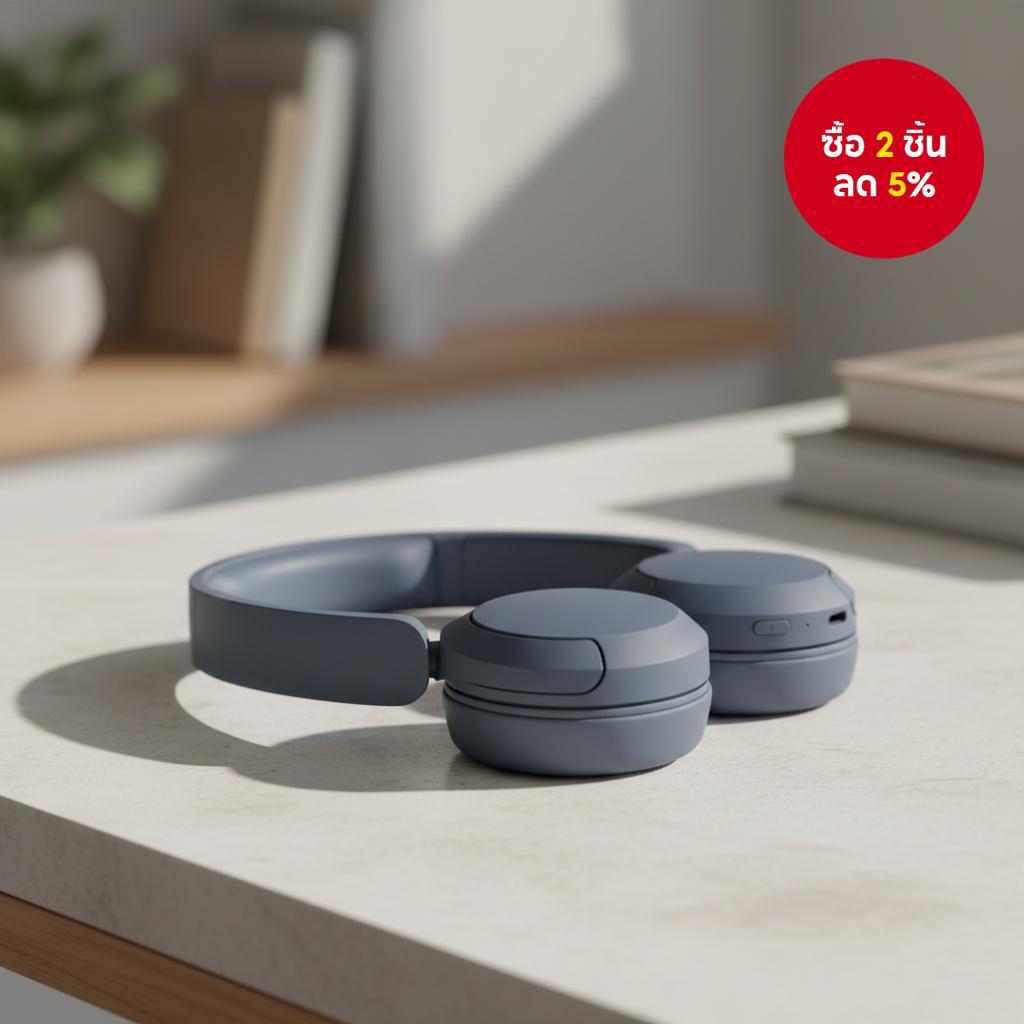 หูฟังไร้สายแบบครอบหู CH520 – Bluetooth 5.2, แบตเตอรี่ 50 ชม., น้ําหนักเบา, สวมใส่สบาย, เสียงคมชัด, ค