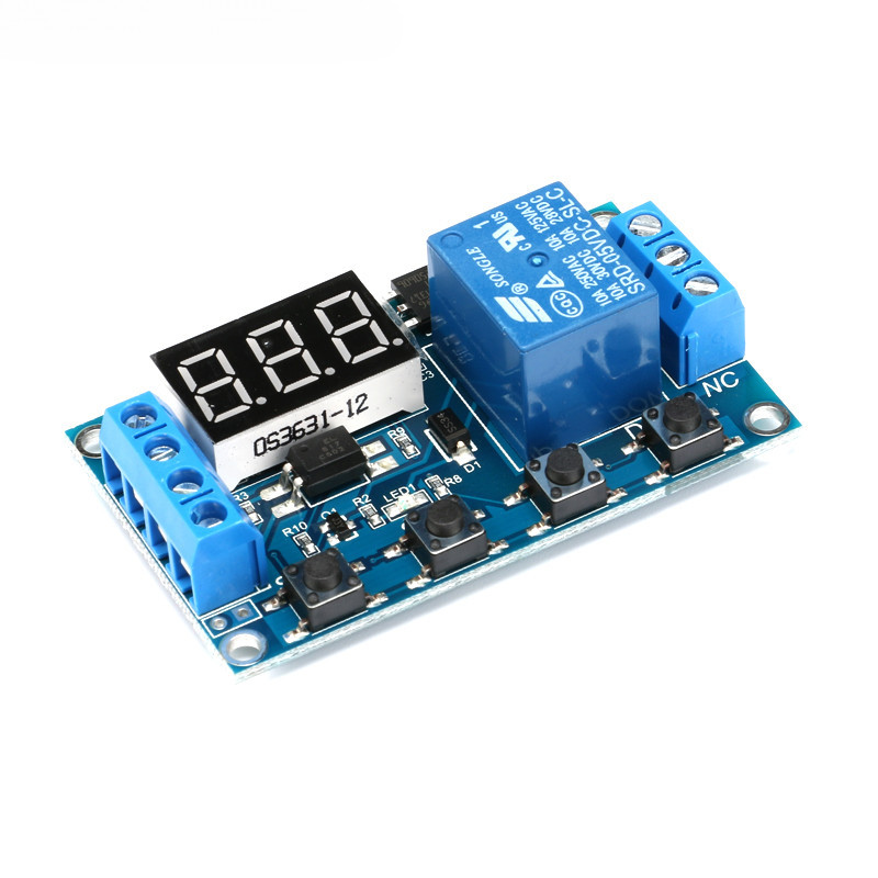 DC 6-30V 1 ช่อง 5V จอแสดงผล LED Automation CYCLE DELAY Timer รีเลย์ควบคุมเปิด/ปิดสวิทช์ DELAY Timing