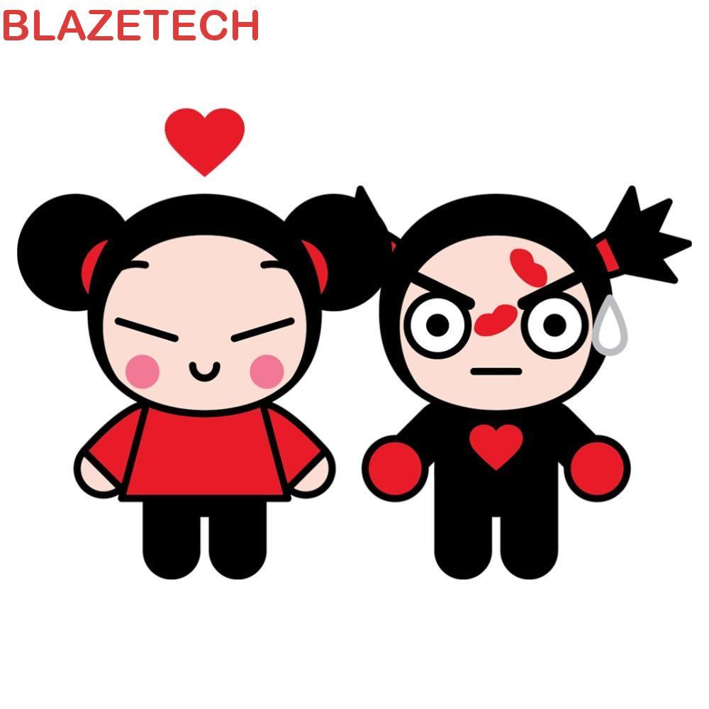 BLAZETECH อะนิเมะตุ๊กตา Plush, Pucca & Garu รุ่น Q สไตล์จีนของเล่นตุ๊กตา,โซฟาตกแต่งการ์ตูนนุ่ม 25 ซม