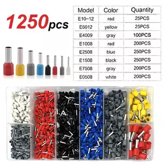 HSC8 6-4A+1250pcs Terminals kit 0.25-10mm² ชุดคีม คีม ย้ำหางปลา คอร์ดเอ็น CORD END Crimper ชุดคีมย้ำจีบแบบกลม คีมประเภทท