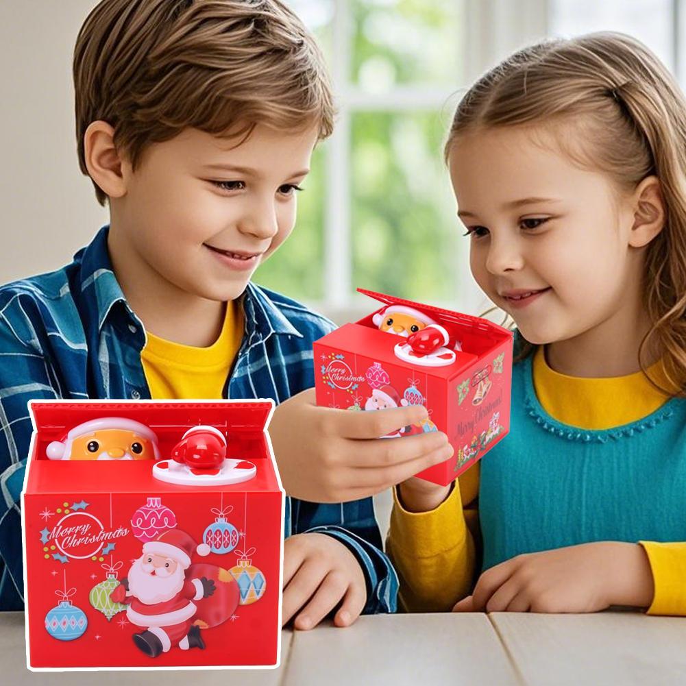 Creative พลาสติกขโมยเงินกินแมวออมทรัพย์แบบพกพาของเล่นเด็ก Jars Jars J7a6