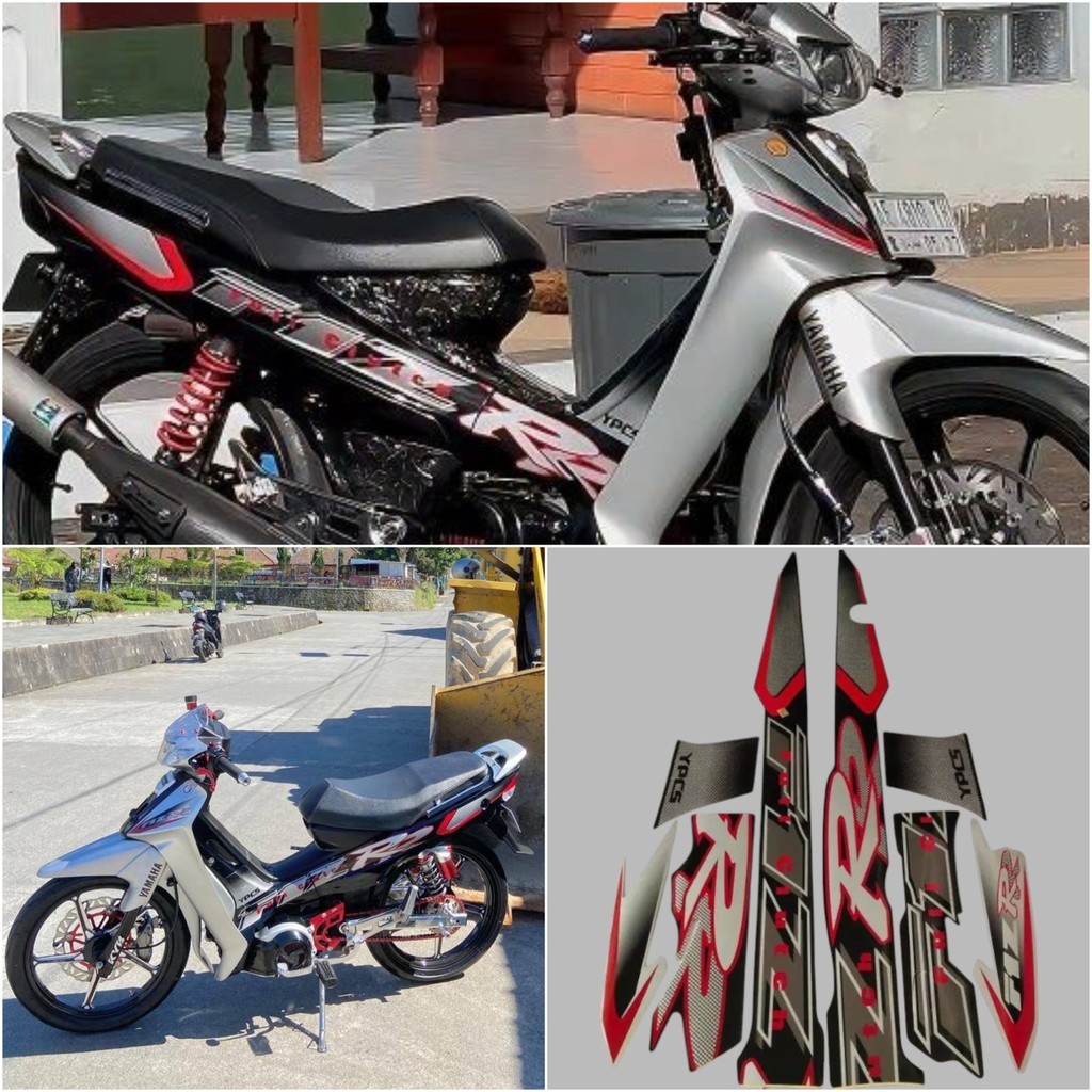 Striping Sticker Polet Motorcycle List Yamaha F1ZR fizr fiz r f1 zr 2001 Black Silver list body