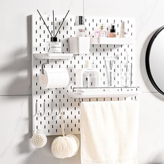 Cajojo DIY 76*56cm Big Pegboard ใหญ่พิเศษ ขาตั้งกระดานปักหมุด แบบติดผนัง fit IKEA SKADIS แผ่นวางของติดผนัง
