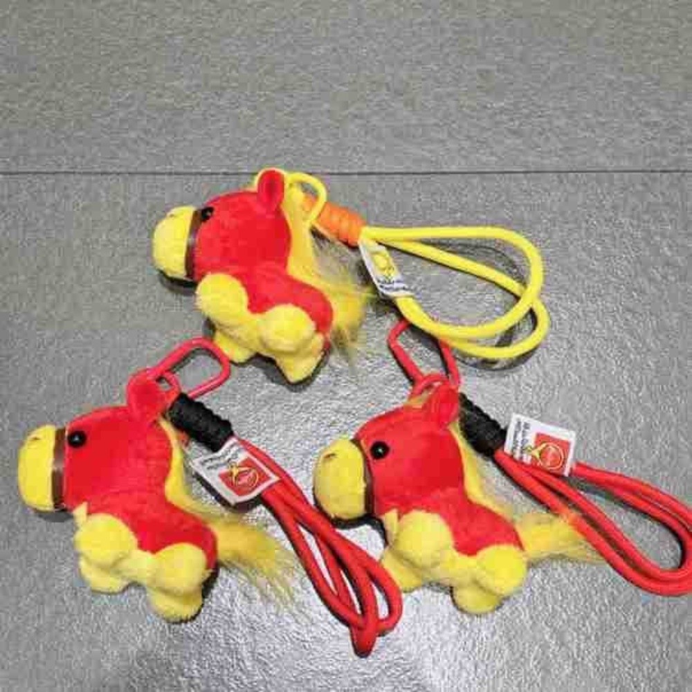 MXFASHIONE Pony จี้, Yuanbao Mascot ตุ๊กตาม้าพวงกุญแจ, ตลก 12 ซม.ปุยสไตล์จีน Zodiac Pony Figurine ตกแต่งเทศกาล - รูปที่ 4