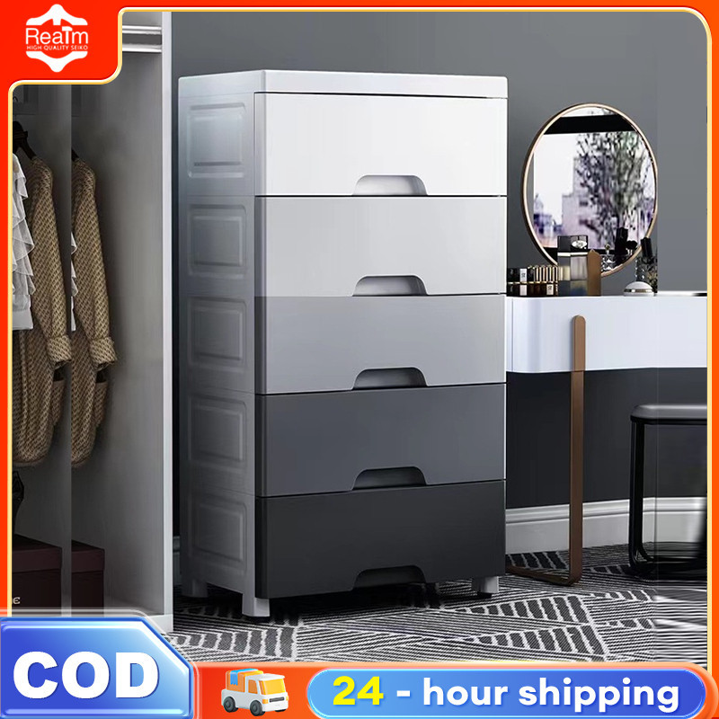 Drawer Storage Cabinet With Wheels 36CM Wide Plastic Drawer Clothes Storage Wardrobe almari baju Clo