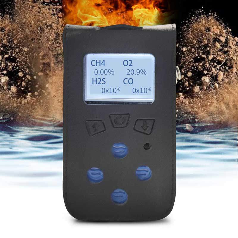 การขุดใต้ดิน 4 in 1 Multi-Gas Detectors Test CH4 H2 CO H2S SO2 เครื่องตรวจจับก๊าซระเบิด