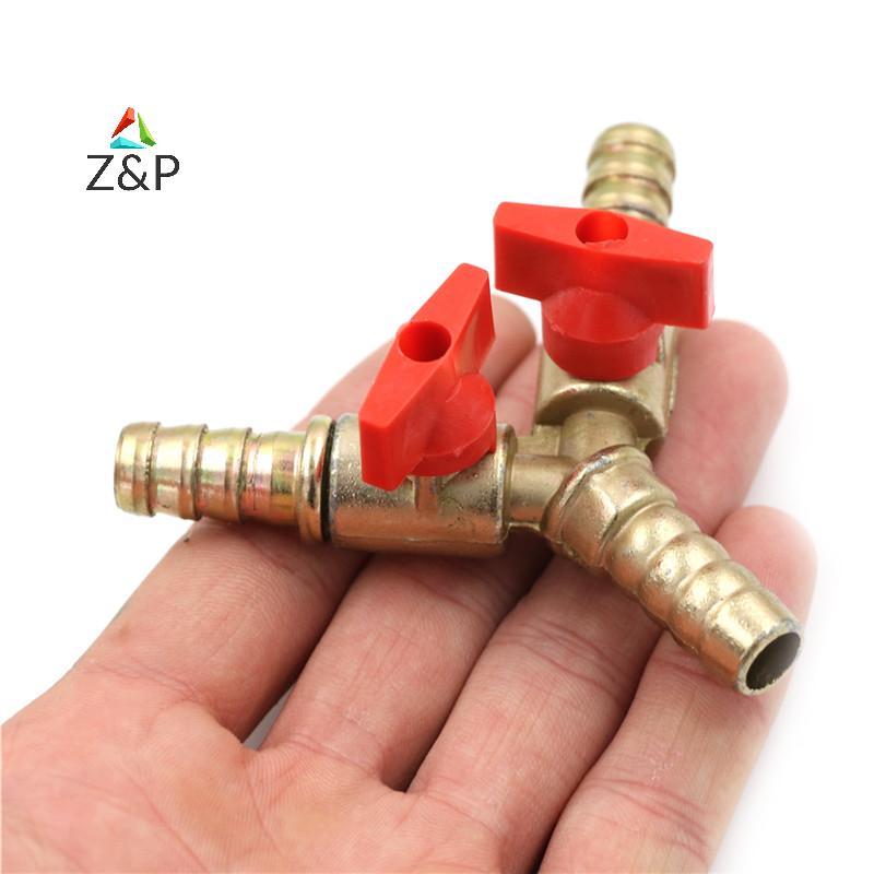 Z&P 3 Way Tee ทองเหลือง Y ปิดวาล์ว 3/8