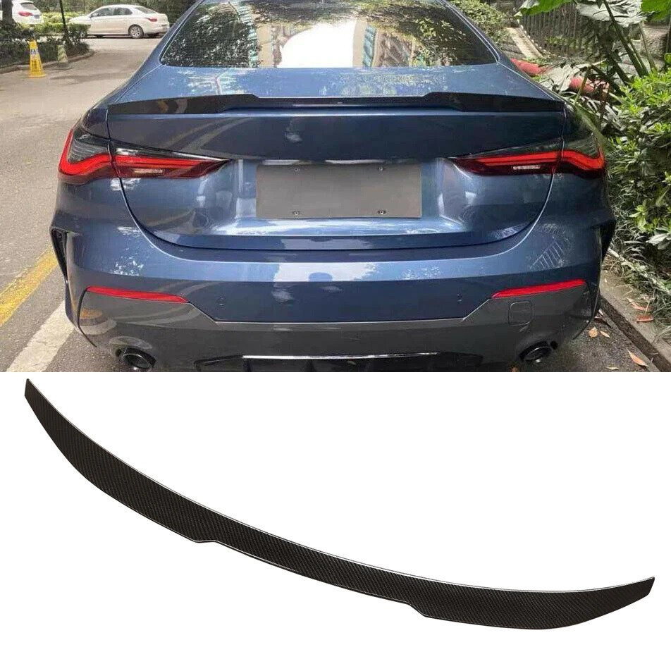 สําหรับ 2021-2023 BMW 4-Series G22 430i M440i M4 คาร์บอนไฟเบอร์ดู Trunk สปอยเลอร์ Lip