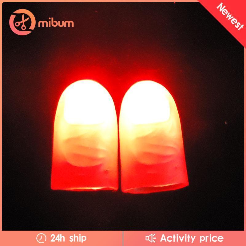 [Mibum] 2 ชิ้น Light Up Fingers LED Tricks Thumb Props Light Up Finger Fingers ของเล่นนิ้วมือ Tricks