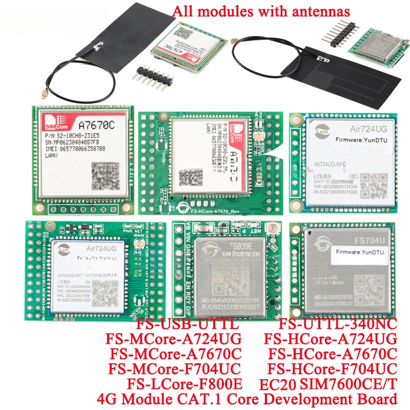 A7670C 4G CAT.1 Core Development Board Module Full Netcom LTE+GSM STM32 FS-MCore-A7670C FS-HCore-A76