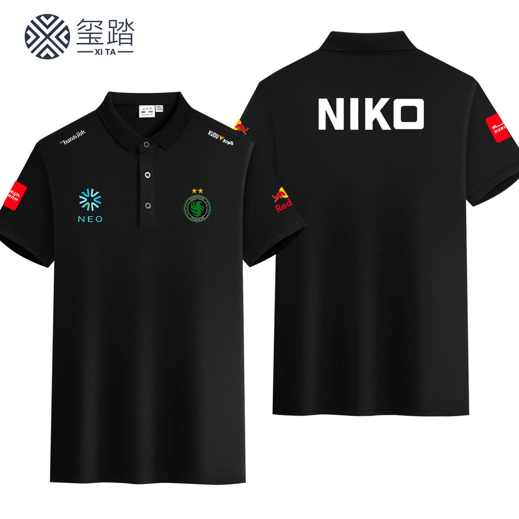 เสื้อโปโลทีม Falcons แบบแขนสั้นNiiko สำหรับเกมCSGO