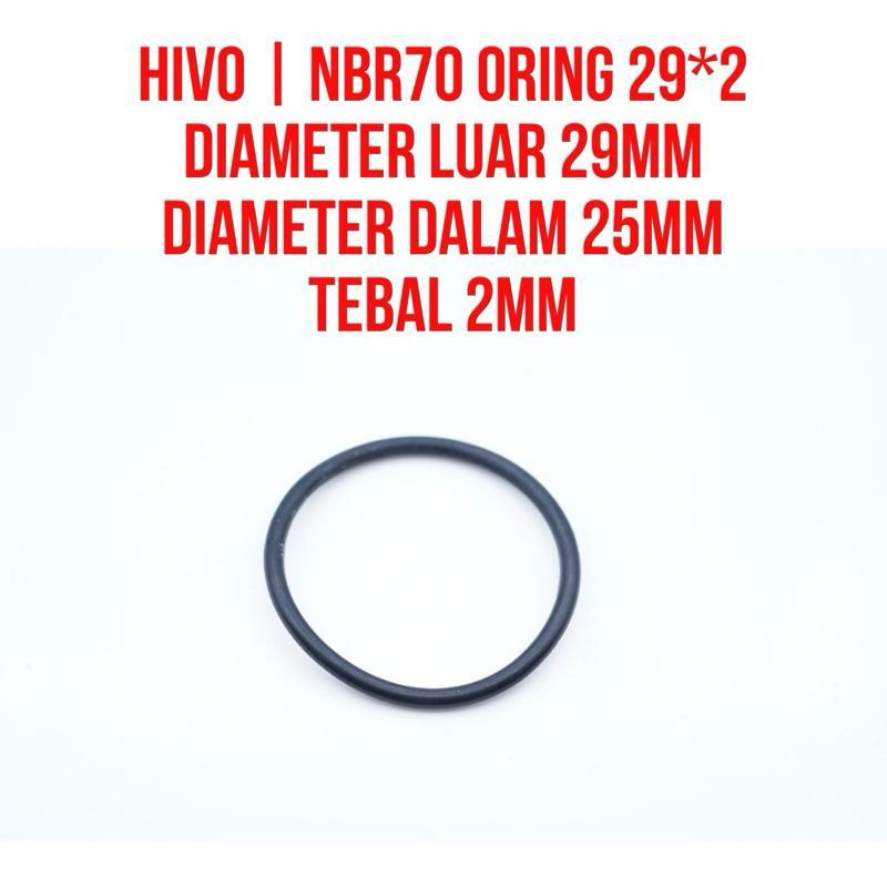 Oring 2x25 2*25 2 มม.x25 มม.ซีลซิล NBR70 ความหนา 2 มม.เส้นผ่านศูนย์กลางภายใน 25 มม.ทนความร้อน - HIVO
