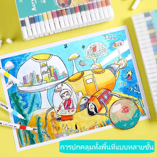 สต็อกไทย ปากกามาร์กเกอร์อะคริลิค 12/24/36/48/60/80สี ใช้สำหรับ ไม้/ผ้าใบ/หิน/หิน/จิตรกรรมแก้ว กันน้ำ Acrylic Marker Pen