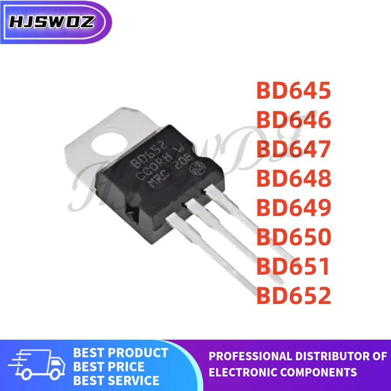 10 ชิ้น/ล็อตใหม่ BD645 BD646 BD647 BD648 BD649 BD650 BD651 BD652 TO-220 Darlington ทรานซิสเตอร์ชิป i