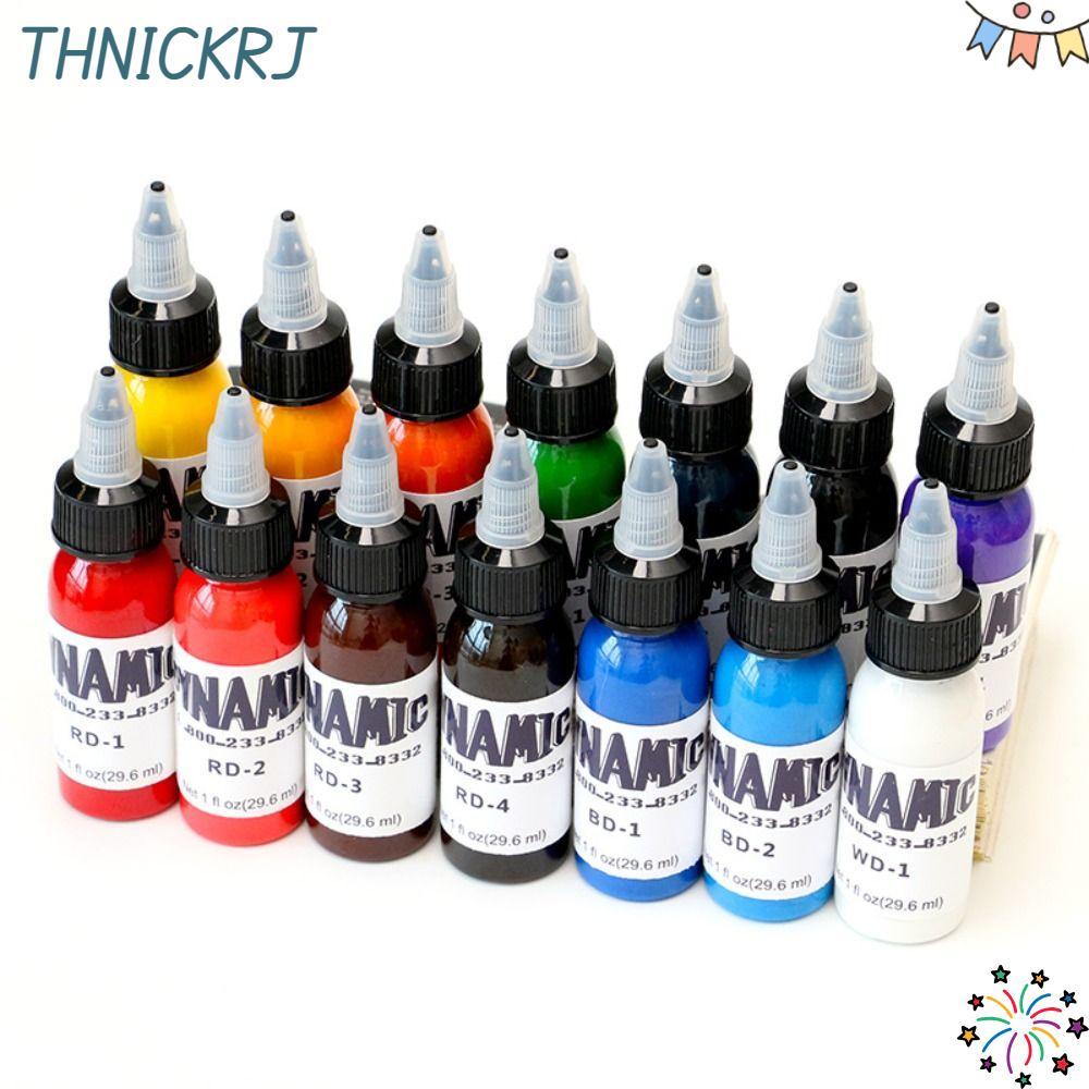 หมึกสัก Tattoo Pigment THNICKRJ สีหลากหลาย คุณภาพสูง 30ML