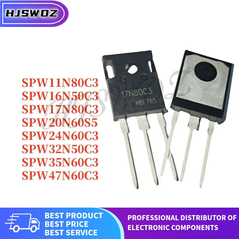 5 ชิ้น/ใหม่ SPW24N60C3 SPW20N60S5 SPW17N80C3 SPW11N80C3 SPW35N60C3 SPW47N60C3 SPW16N50C3 SPW32C3 SPW