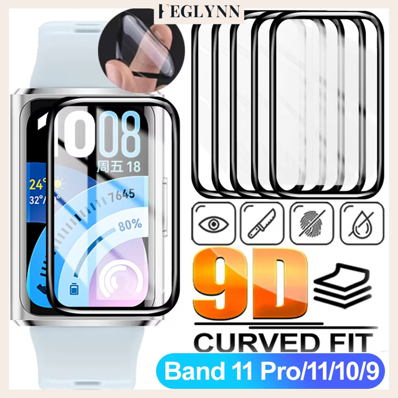 แก้วนิรภัย 9D / ฟิล์มอ่อน for Smartwatch Huawei Band 11/11 Pro /10 9 8 7 NFC อุปกรณ์ป้องกันหน้าจอเปล