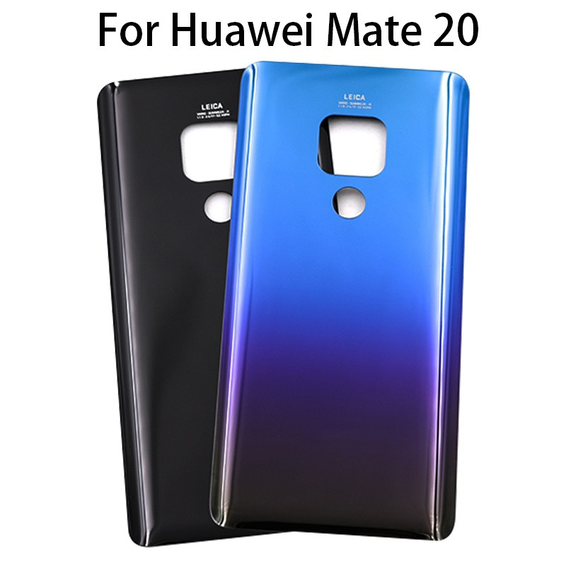 กระจกด้านหลังสําหรับ Huawei Mate 20 HMA-L09 HMA-L29 ฝาหลังแบตเตอรี่แผงด้านหลังเปลี่ยนกรณี