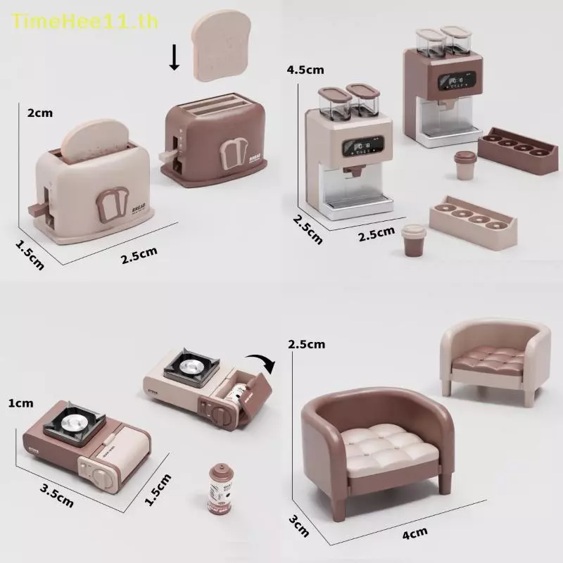 TimeHee Dollhouse Kitchen เตาอบไมโครเวฟเครื่องใช้ไฟฟ้าขนาดเล็ก 112 Scale สมจริง Mini Home เฟอร์นิเจอร์สําหรับแกล้งทําเป็นเล่นฉากห้องเด็ก TH