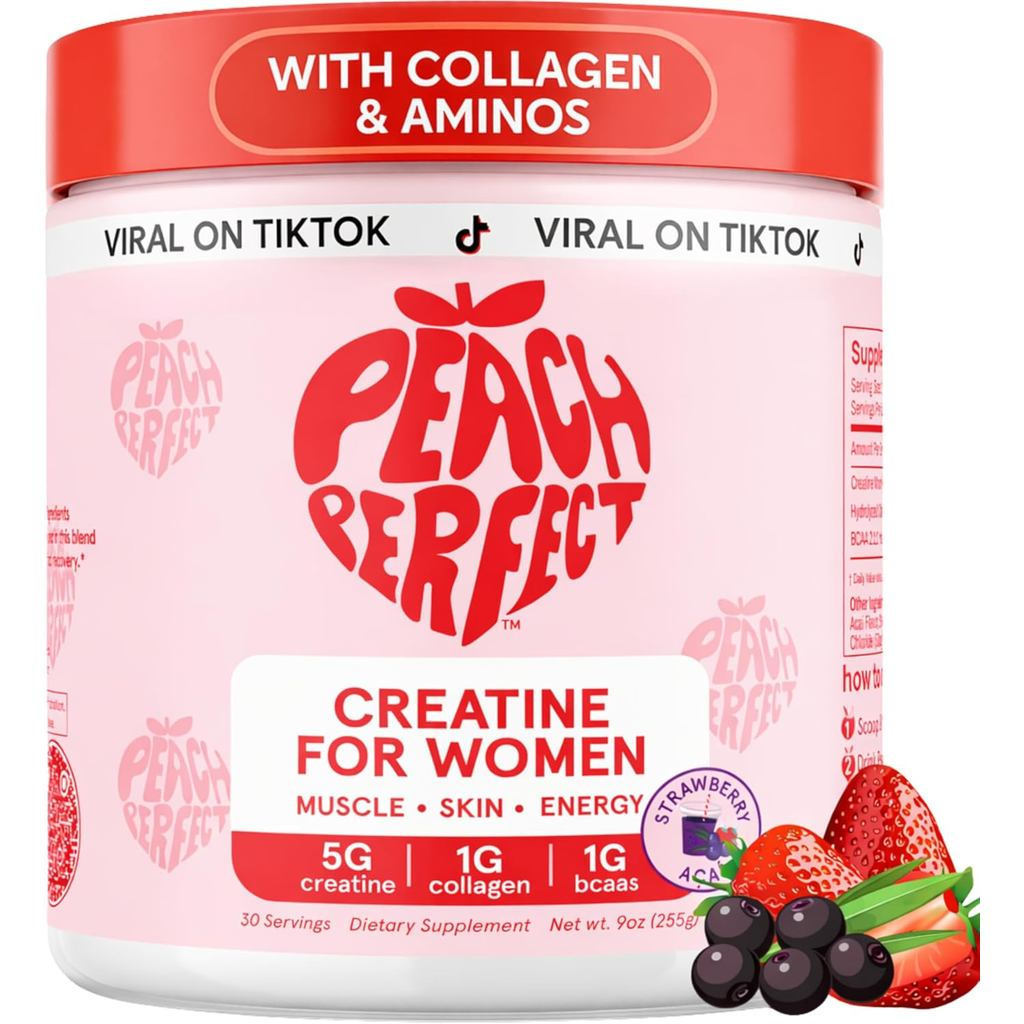 Peach Perfect Womens Creatine Mix-Micronized Creatine Monohydrate บรรจุ BCAA และคอลลาเจน รองรับสะโพก