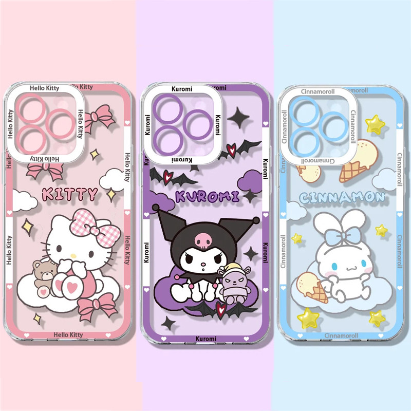 Shell สําหรับiPhone 11 12 13 14 Pro Max 8X X XS XR 7 8 6 6s Plus 7 8 SEเคสโทรศัพท์น่ารักKuromi Serik