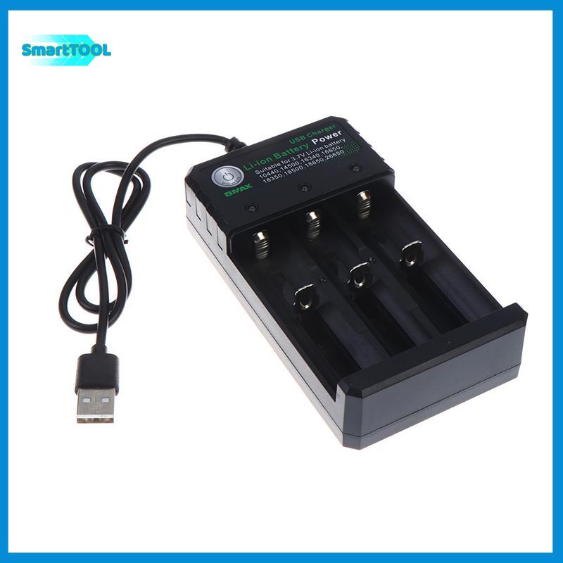 UTZN> 3 ช่อง 18650 Li-Ion Battery Charger USB Charger Adapter ชาร์จ Li-Ion Battery Charger สําหรับ 1