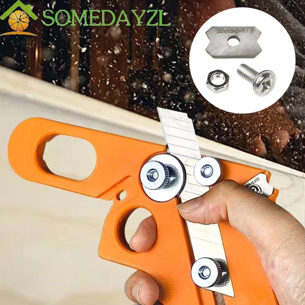 SOMEDAYZL Manual Edge Banding Trimmer, แบบพกพามัลติฟังก์ชั่ Edge Trimmer, Scraper ที่แม่นยําโค้งมน A