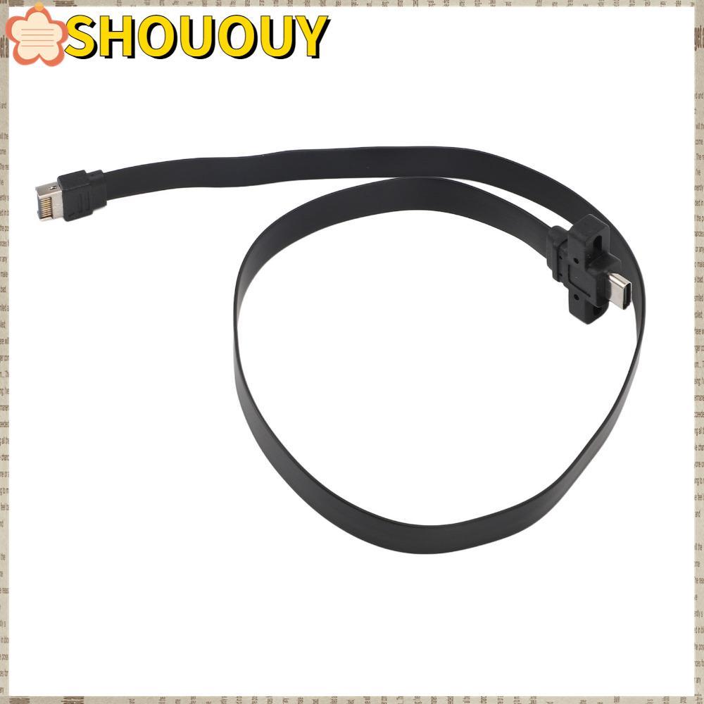 อะแดปเตอร์แผงหน้า SHOUUY พร้อมสกรู 0.5 ม. / 1.64ft Type E ถึง Type C ทนทาน 20Gbps ความเร็ว Type C แผ