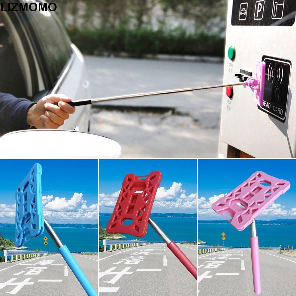 LIZMOMO ที่จอดรถ Toll Paying Rod, ปรับ Contactless รถ Toll Card Stick, ทนทาน 20-60 ซม. Stick Touch N
