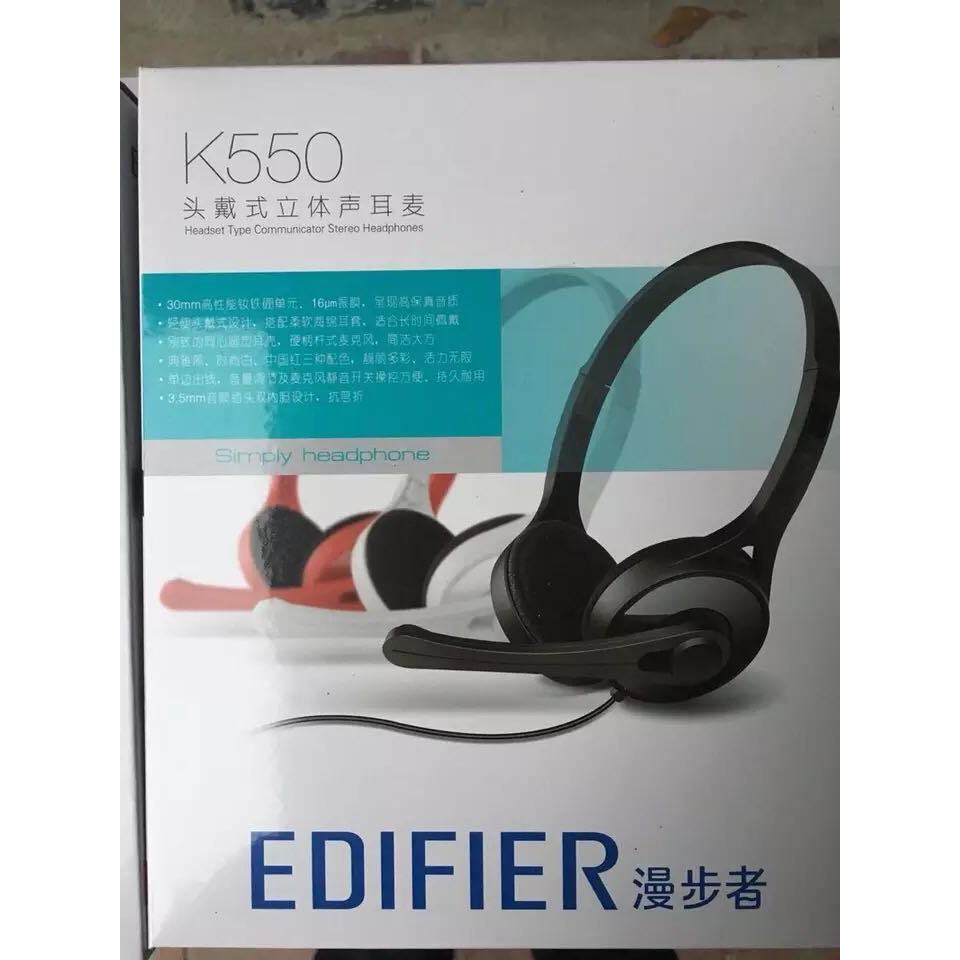 Edifier/Edifier K550 ชุดหูฟังคอมพิวเตอร์ตั้งโต๊ะชุดหูฟังการเรียนรู้ชุดหูฟังการฟังภาษาอังกฤษพร้อมไมโค
