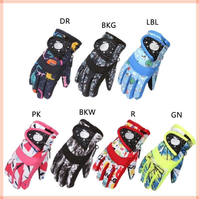 Kids Winter Warm Ski Gloves Boys Girls Snowboard Mitten Waterproof Windproof