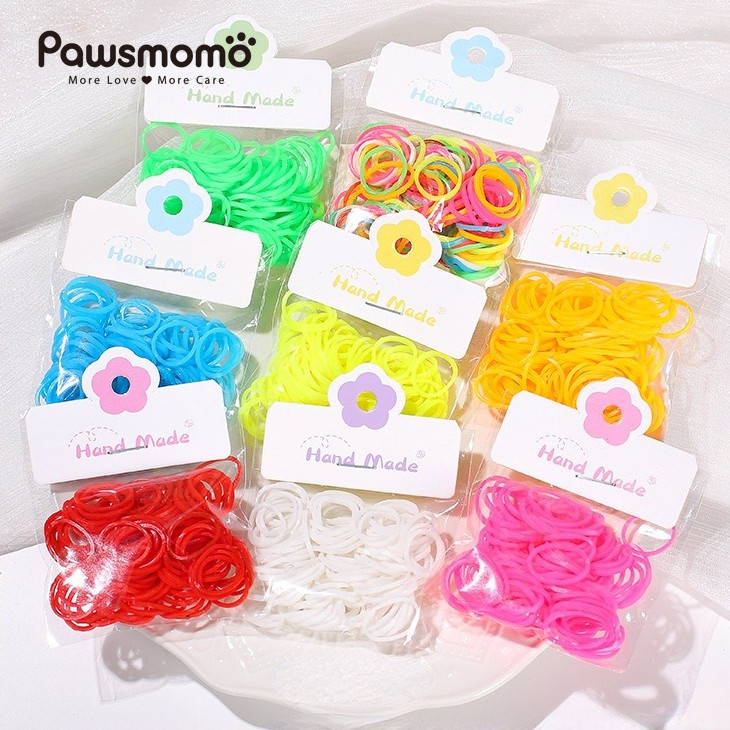 100 ชิ้น/แพ็คใหม่สัตว์เลี้ยงยางรัดสุนัขไม่มี Harm เชือกผมตุ๊กตาผมเครื่องประดับ Yorkshire ยางรัด Marcis ถักผมแหวน