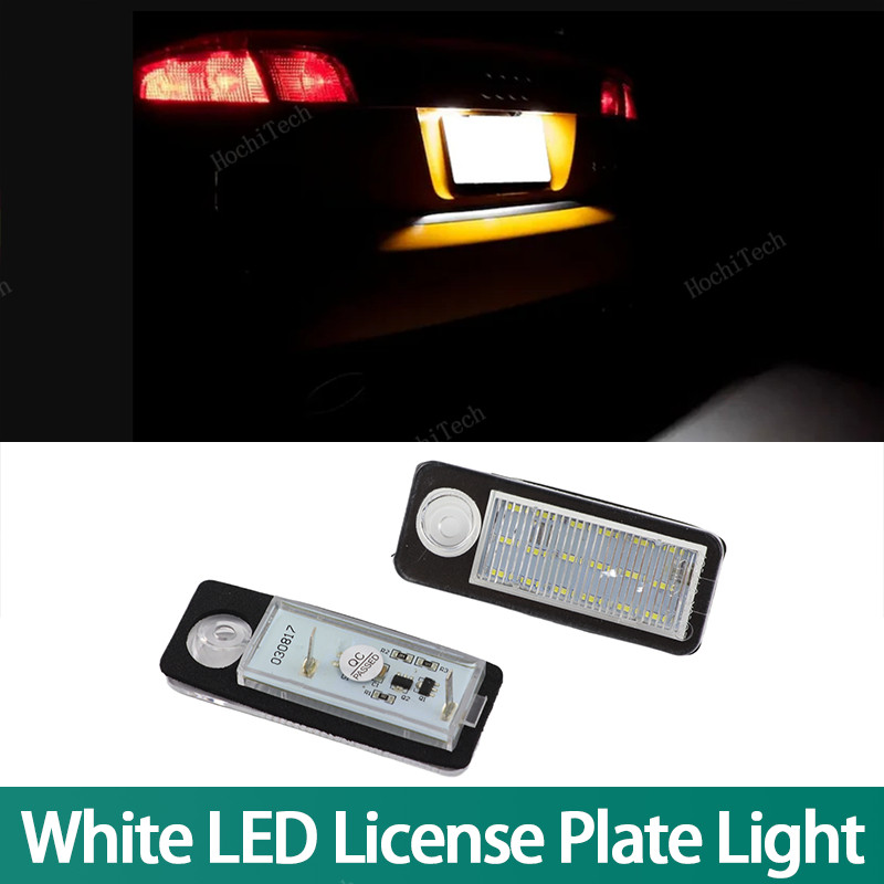 LED จํานวนแผ่นข้อผิดพลาดโคมไฟป้ายทะเบียนฟรีสําหรับ Audi A6 C5 4B Avant Wagon 1997-2004 RS6 RS6 Plus 