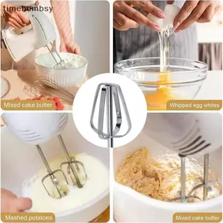 (เวลา) 1/2/4 ชิ้นเครื่องตีไข่ไฟฟ้ากวนตะขอ, สแตนเลสทนทานมือถือไข่ปัดผสม Sti Kitchen Mixer (TH)