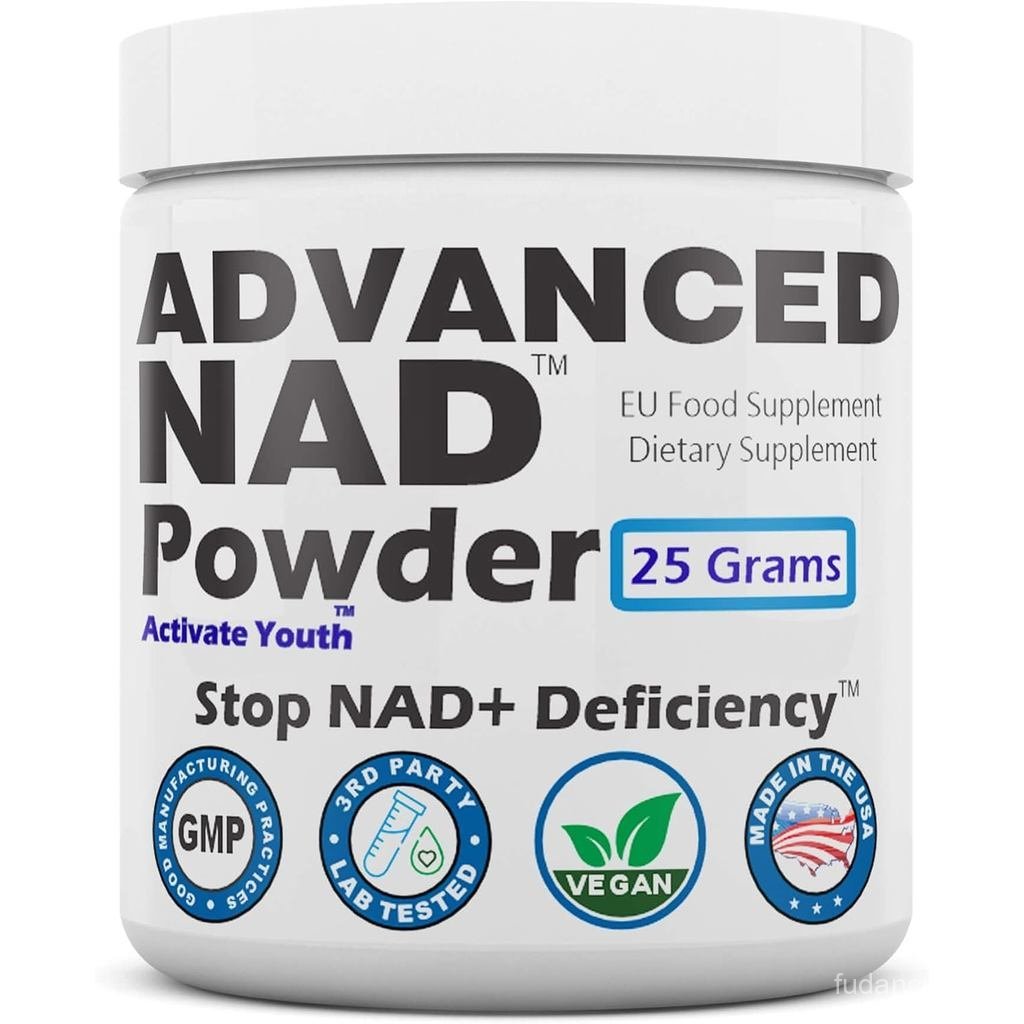 REVGENETICS Advanced NAD Powder - ผลิตภัณฑ์เสริมอาหาร 147 เสิร์ฟ Unisex วิตามิน B3 (NAD) 25 กรัม