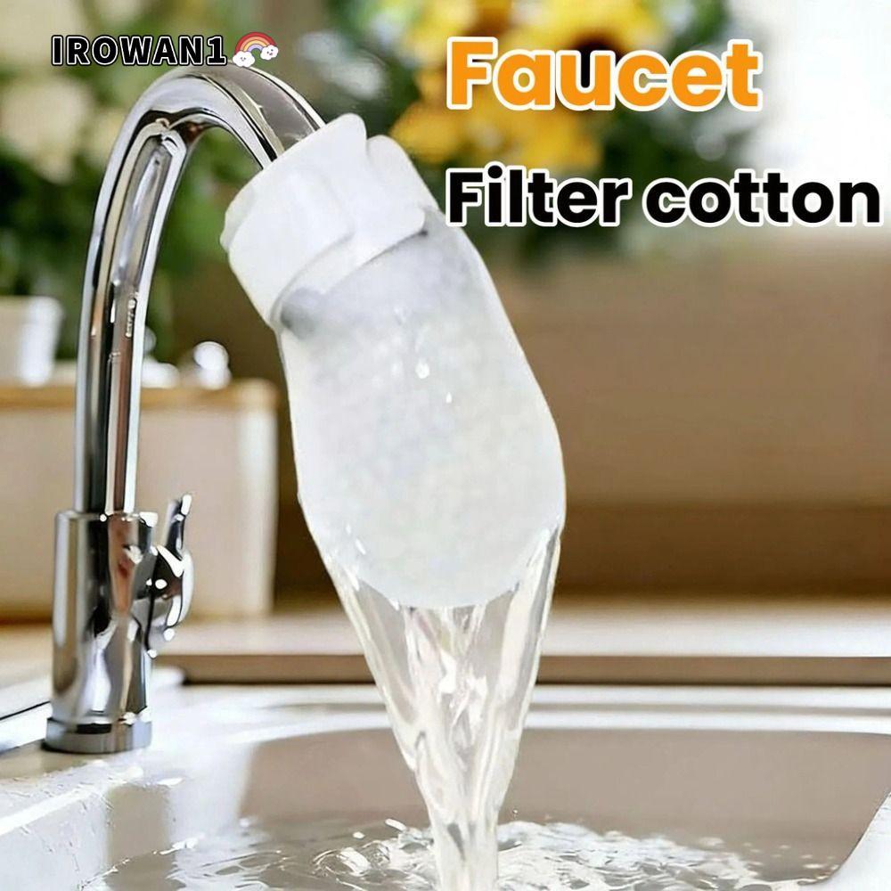 IRWAN1 10/20/50 ชิ้นก๊อกน้ํากรอง, Universal Anti-splash Faucet Filter Cotton,หนาพร้อมT-strap Tap Water Filterกระเป๋า